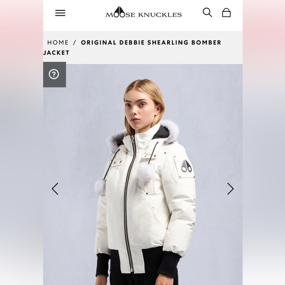 Moose Knuckles original Debbie Shearling bomber jacket